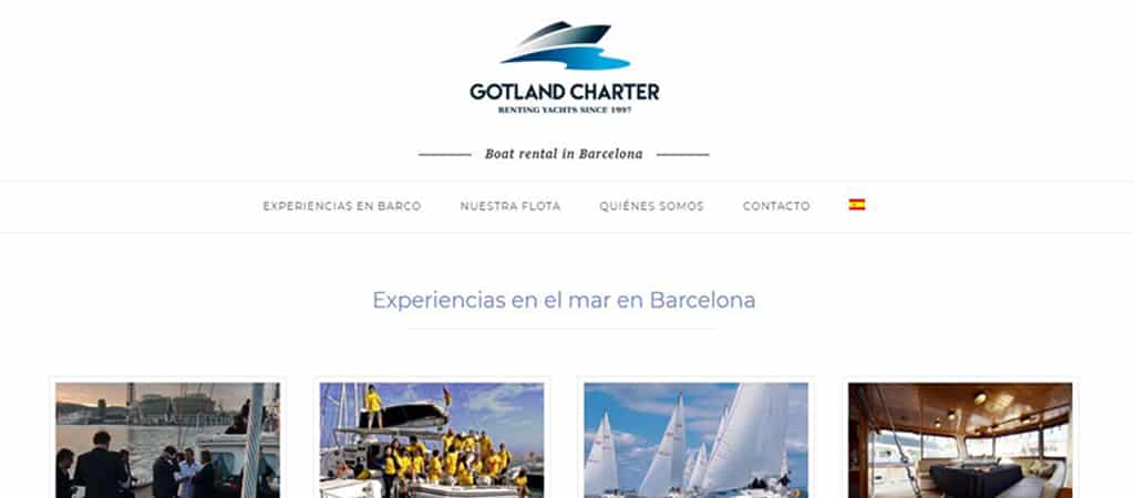 Pantallazo web Gotland Charter