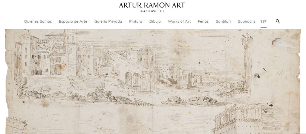 Captura de pantalla de la web de Artur Ramon Art